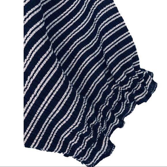 Madewell Texture & Thread Navy Stripe Peasant Top - Picture 10 of 13
